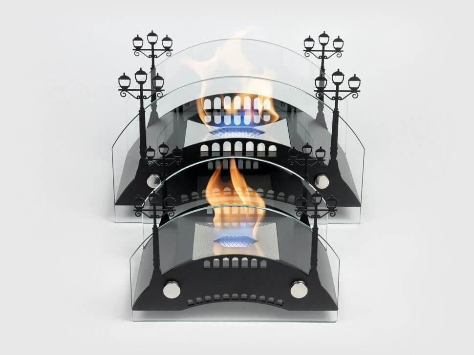Биокамин настольный Lux Fire Пушкинский мост S (черный)