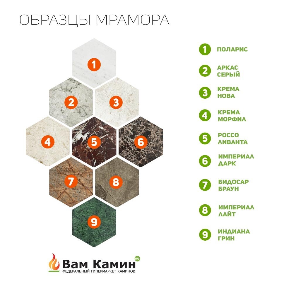 Биокамин в мраморном портале SteelHeat Lada S