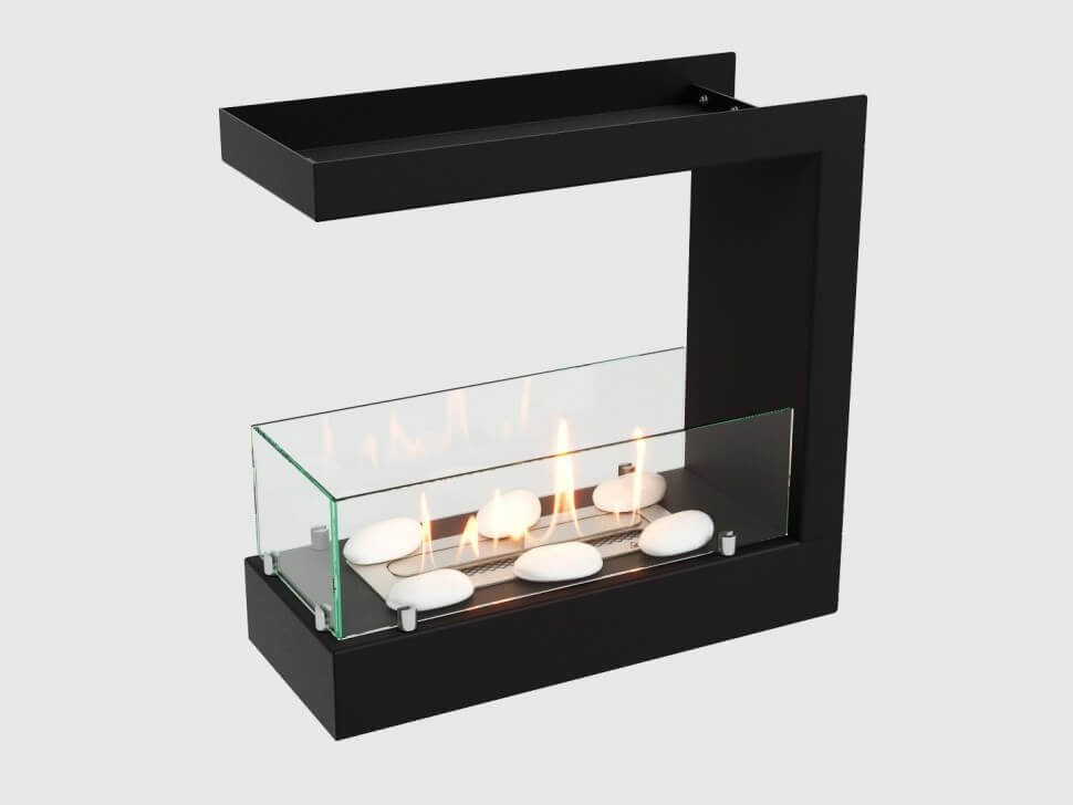 Встроенный биокамин Lux Fire Торцевой 490 S