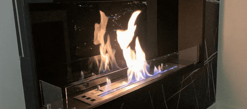 Угловой встраиваемый биокамин Firezo L'angolo Destro 1400, стандарт