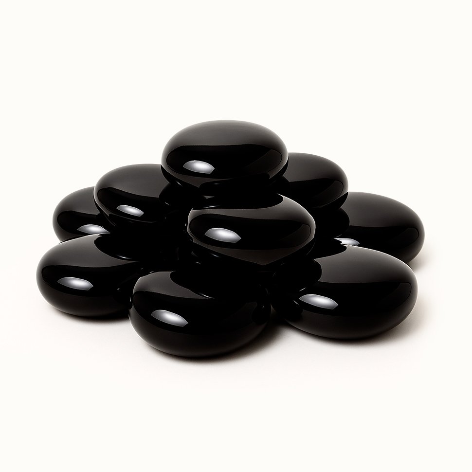Декоративные керамические камни SteelHeat черные 14 шт