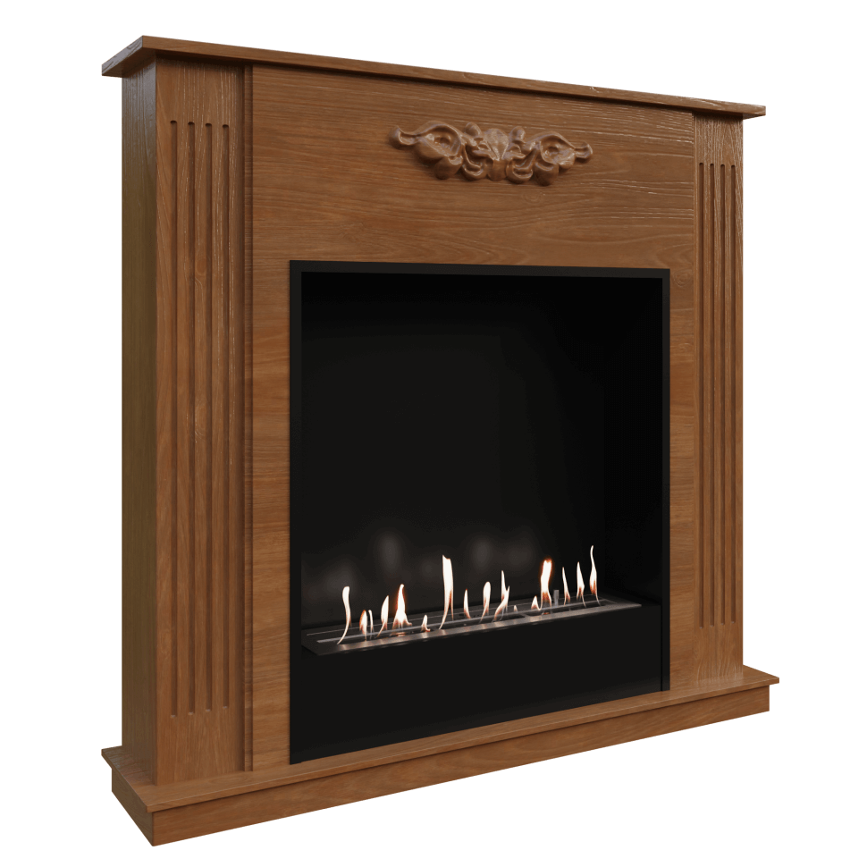 Биокамин в портале Firezo Luxemburg, Темный дуб, стандарт
