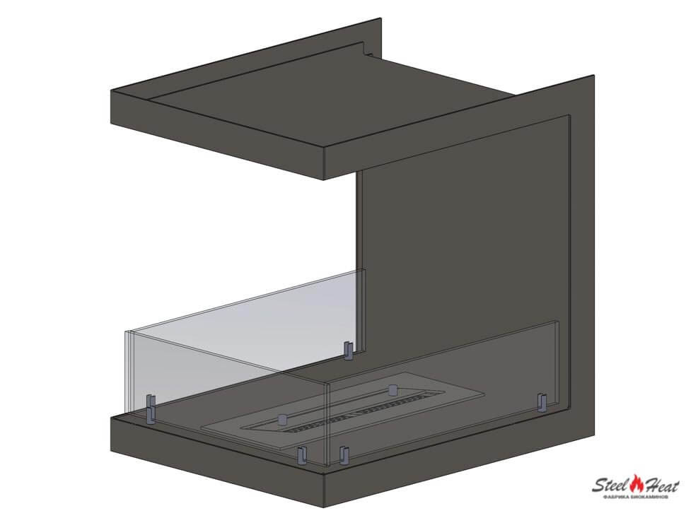 14503A Биокамин торцевой на заказ