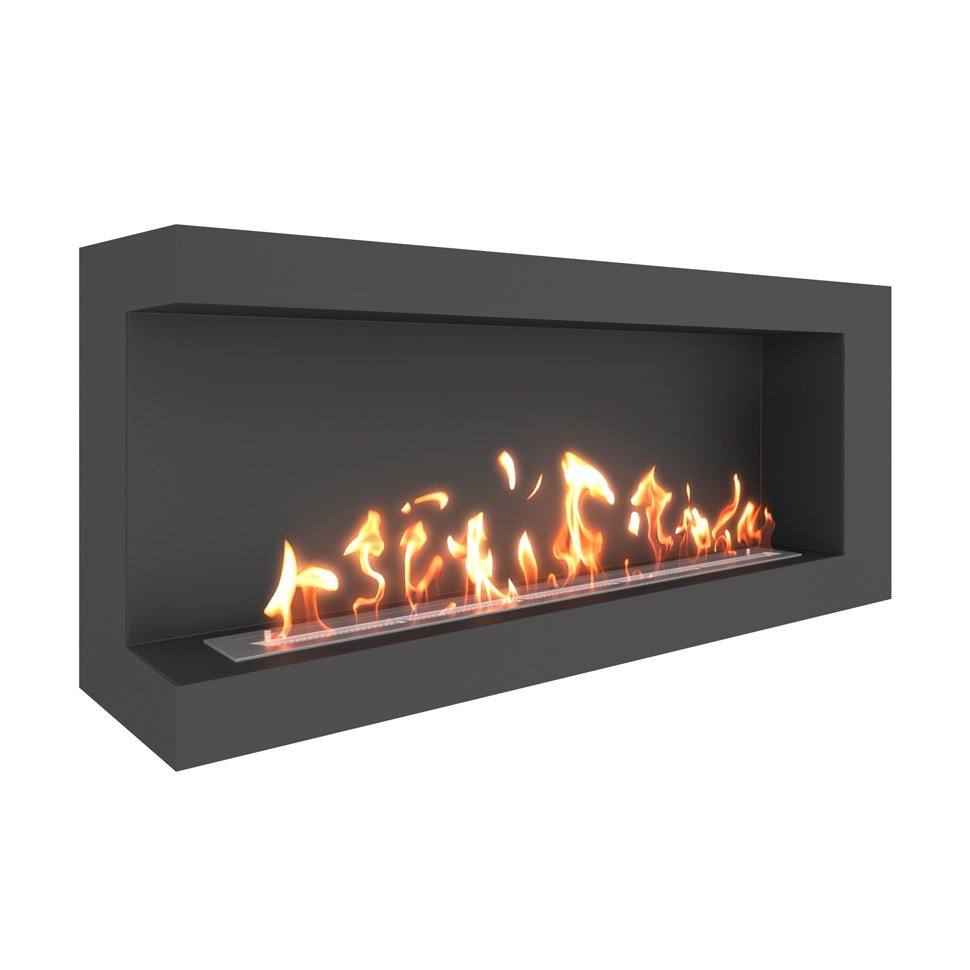 Биокамин угловой SteelHeat GRAND 1300 левый